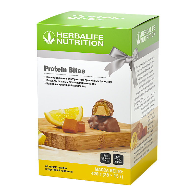 Протеиновые батончики со вкусом лимона в хрустящей карамели (28 шт)